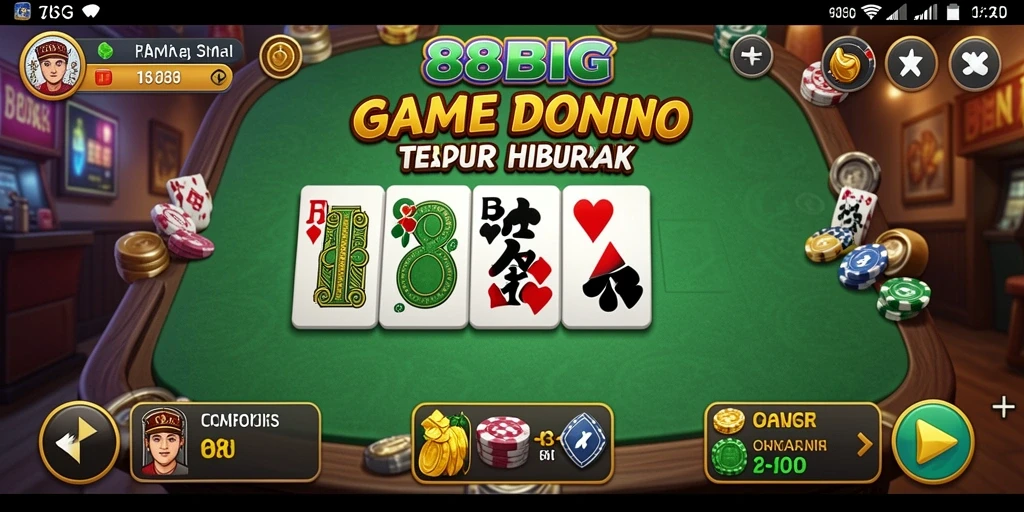 Tampilan utama gameplay Domino di 88BIG yang menarik.