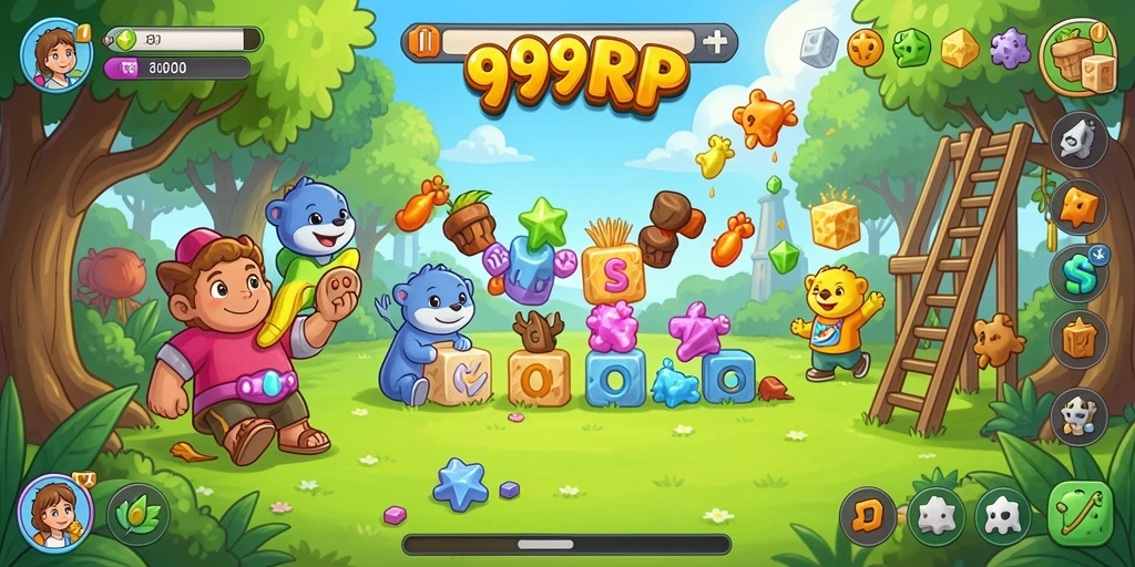 Screenshot menunjukkan gameplay menarik dari 99RP dengan berbagai teka-teki yang menantang.