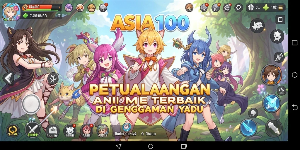 Tampilan gameplay ASIA100 yang memukau dan interaktif.
