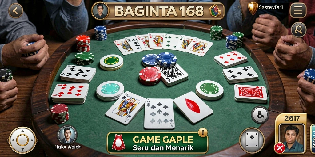 Tangkapan layar utama dari gameplay Gaple yang seru.