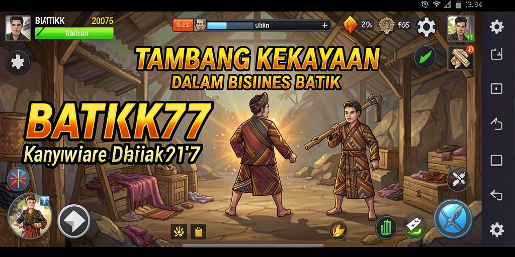 Menampilkan gameplay seru BATIK77 dengan fokus pada bisnis batik.