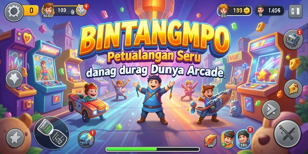 Screenshot utama BINTANGMPO menampilkan aksi seru gameplay Arcade.