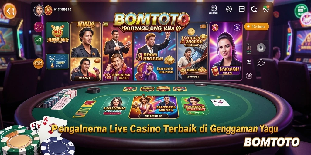 Screenshot gameplay Live Casino yang penuh aksi dan interaksi.