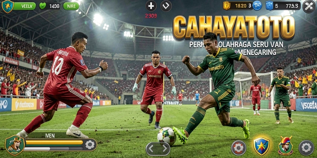 Screenshot CAHAYATOTO menampilkan aksi seru permainan olahraga.