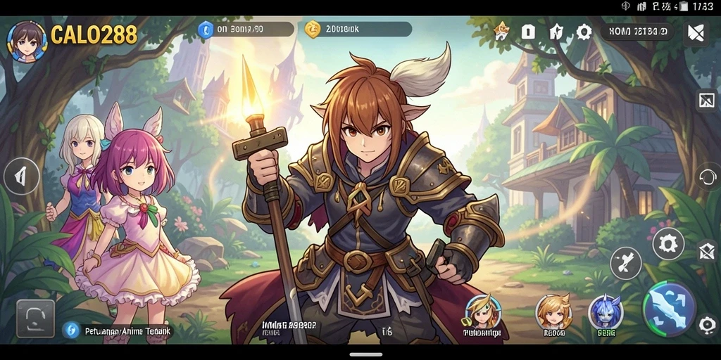 Tampilan gameplay CALO288 yang menampilkan karakter Anime yang menawan.
