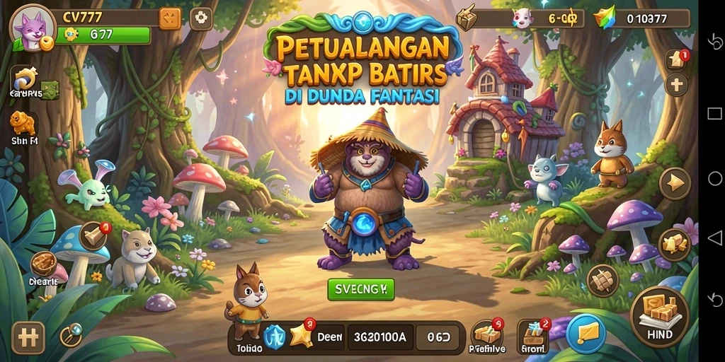 Screenshot menunjukkan petualangan mendebarkan di dunia fantasi CV777.