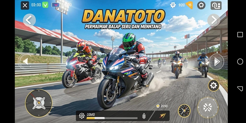 Gameplay seru di lintasan balap motor.