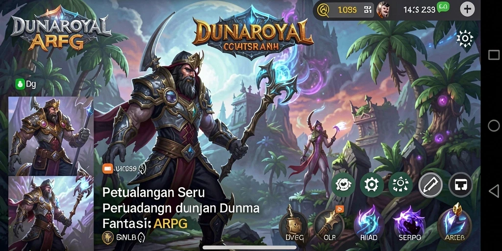 Gameplay DUNIAROYAL yang menggembirakan dan menantang.