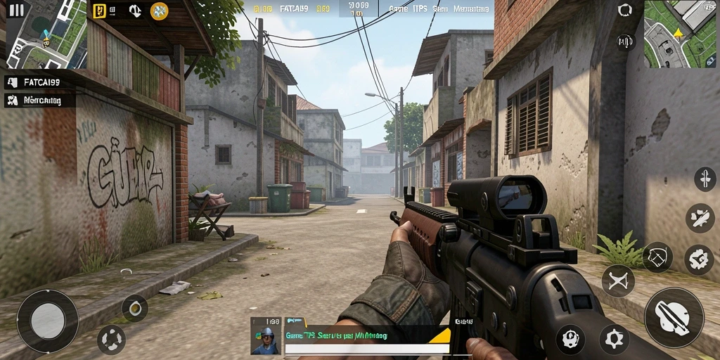 Tampilan gameplay seru dari FATCAI99 dalam aksi TPS.