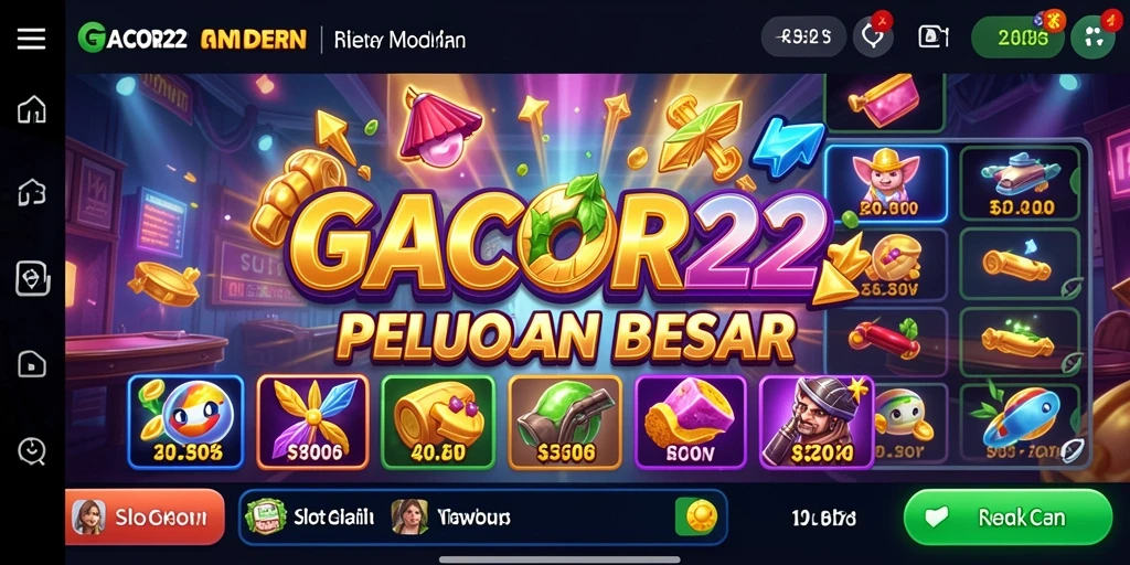 Tampilan menarik dari gameplay GACOR22 dengan tema Slot yang beragam.