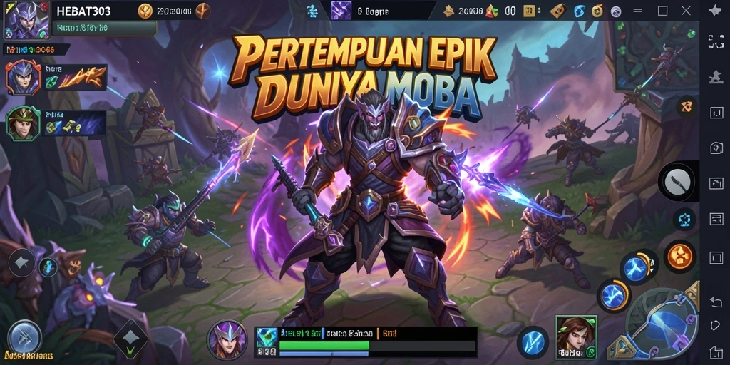 Gameplay seru HEBAT303 dengan pertarungan tim yang intens.