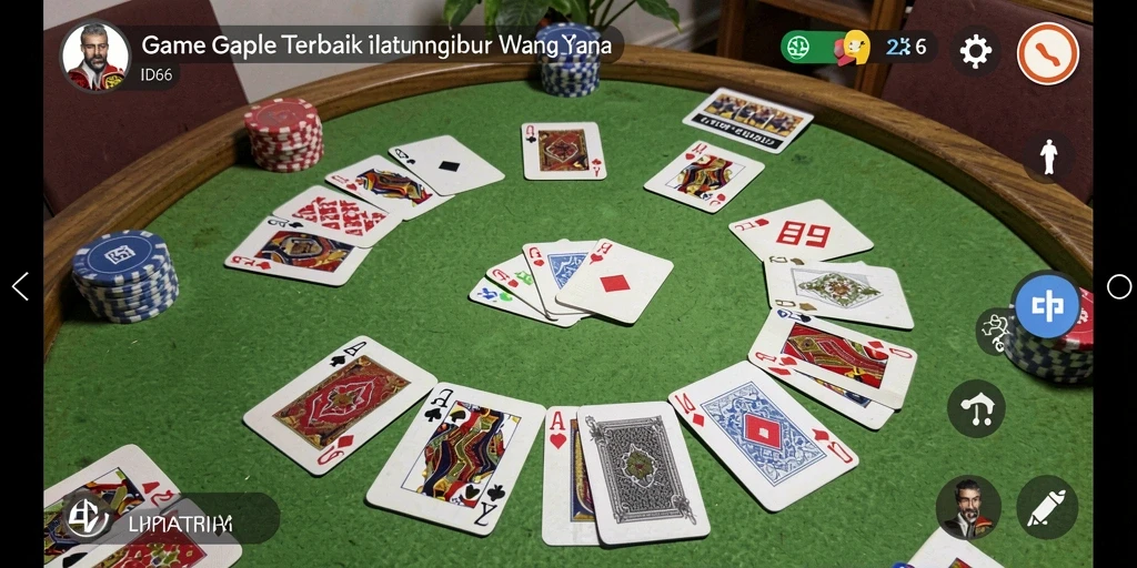 Screenshot gameplay ID66 menampilkan momen seru bermain Gaple.