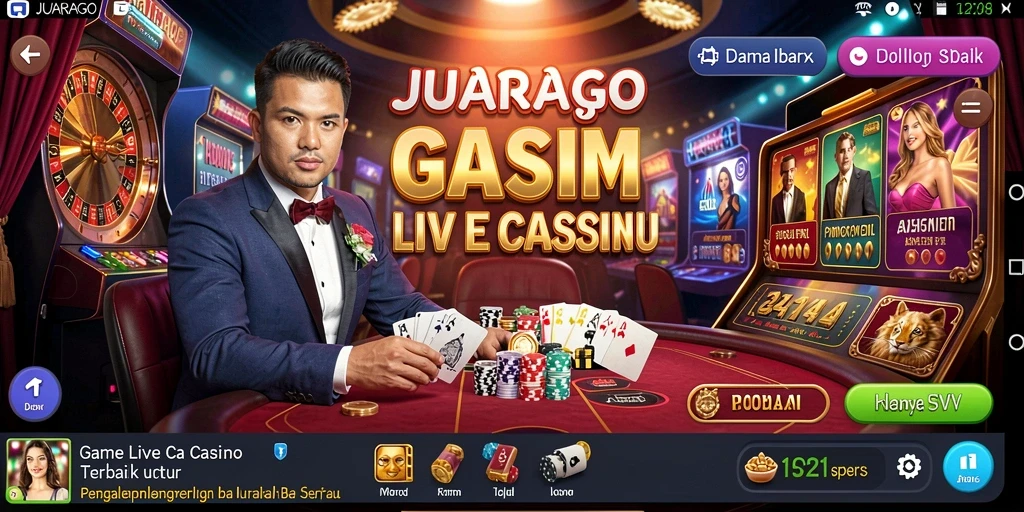 Gameplay menarik JUARAGO menampilkan dealer langsung dan interaksi seru.