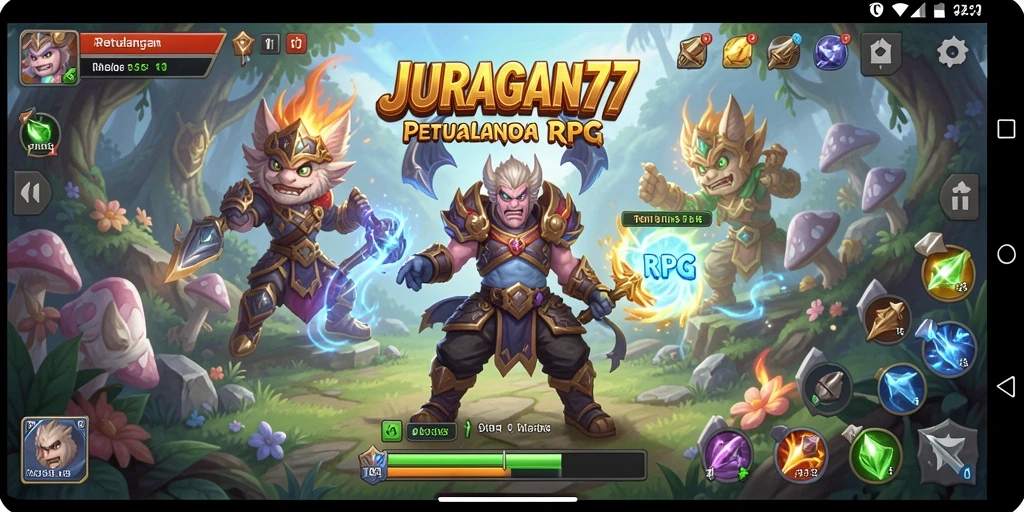Tampilan gameplay JURAGAN77 yang penuh aksi dan petualangan RPG.