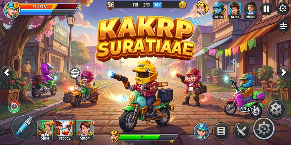 Tampilan utama KAKRP dengan aksi gameplay yang seru dan grafis menarik.