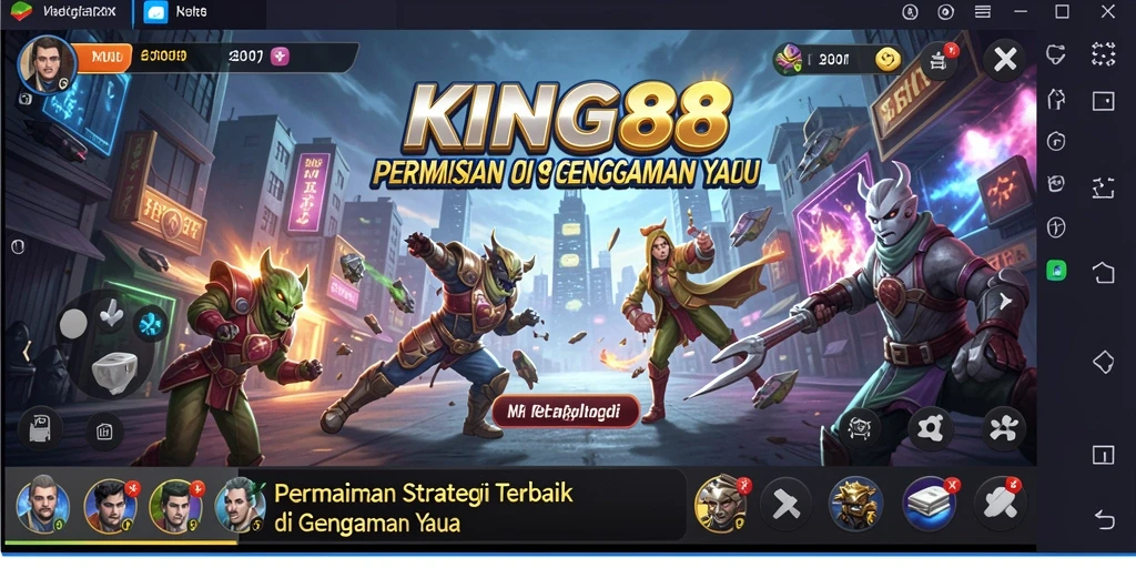 Menampilkan aksi strategis mendebarkan dalam KING88.