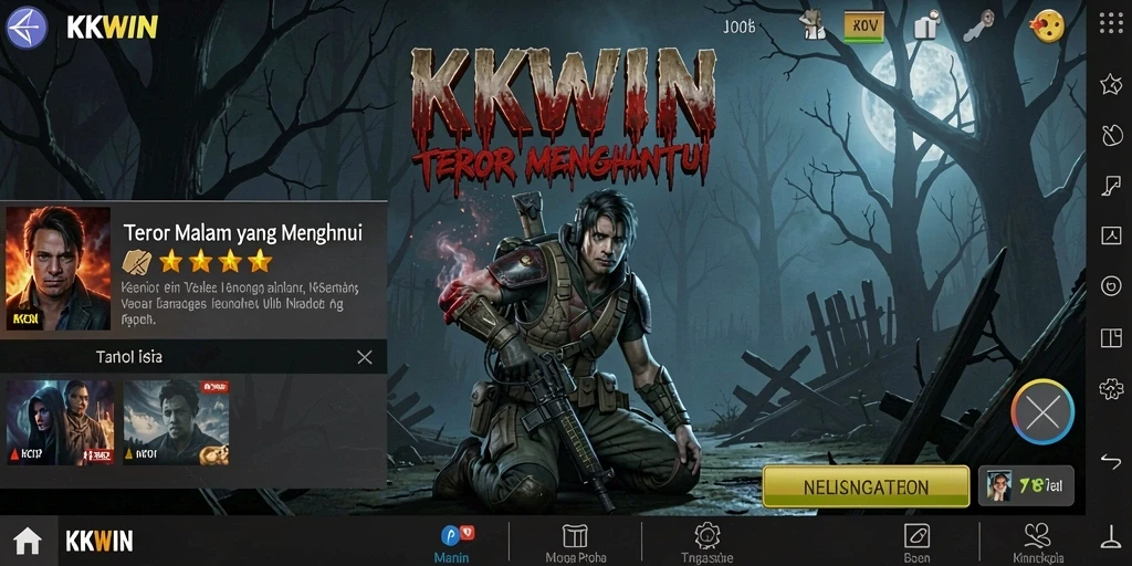 Menampilkan gameplay menegangkan dalam atmosfer horror yang mencekam.