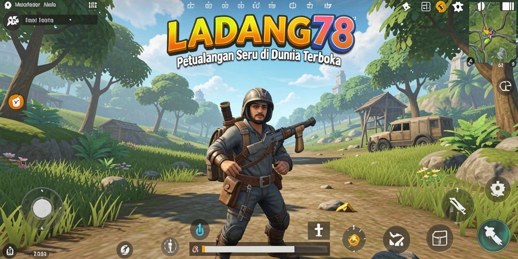 Gameplay seru dalam LADANG78 dengan banyak misi dan petualangan.