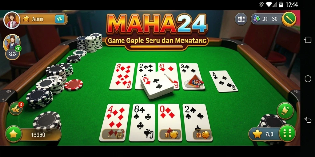 Tampilan menarik saat bermain Gaple di MAHA24.