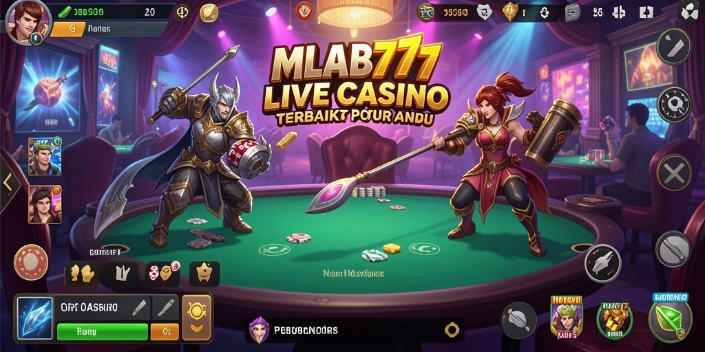 Tampilan gameplay seru di MLBB777 dengan dealer langsung dan interaksi nyata.