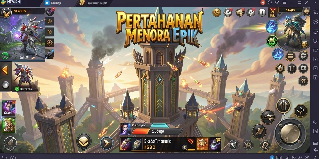 Tampilan gameplay seru dari NEWIDN pada saat menyerang musuh.