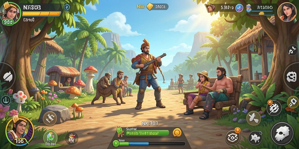 Tangkapan layar gameplay NX303 menunjukkan keseruan permainan Casual yang penuh warna.