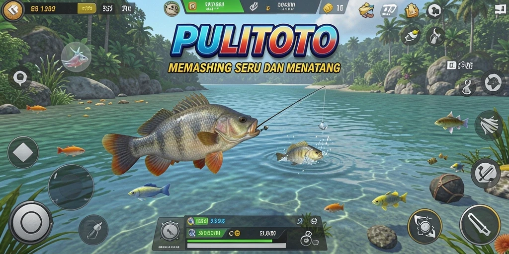 Screenshot gameplay PULITOTO yang menampilkan keindahan memancing.