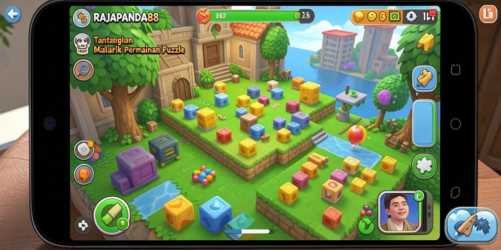Tampilan gameplay seru dari RAJAPANDA88 saat menyelesaikan puzzle.