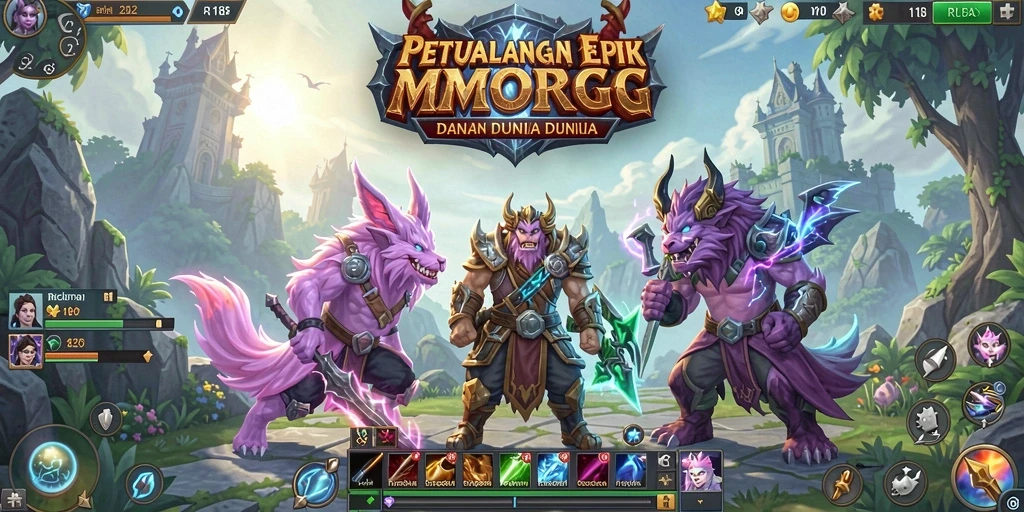 Tampilan gameplay menarik dari RI188 dalam petualangan MMORPG.