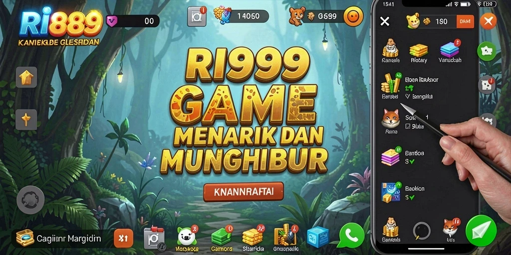 Tampilan gameplay RI889 saat memulai petualangan Idle.