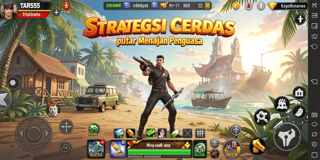 Tampilan gameplay menakjubkan dari TAR555 saat pertempuran strategis.