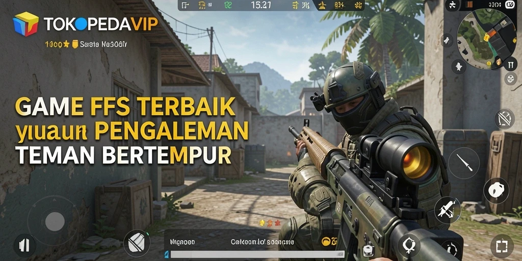 Tampilan gameplay intens dari TOKOPEDIAVIP saat bertempur dengan teman.