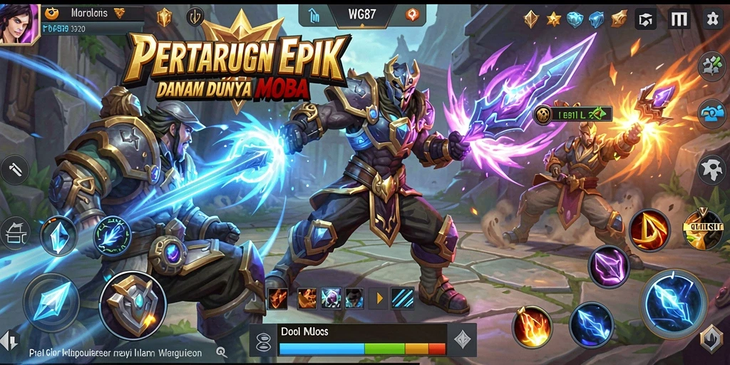 Tangkapan layar gameplay WG87 yang menampilkan pertempuran seru dan strategi tim.