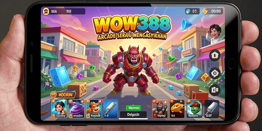 Screenshot gameplay WOW388 menampilkan aksi seru dalam permainan Arcade.