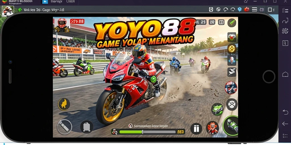 Gameplay menarik dalam balap motor yang seru dan menantang.